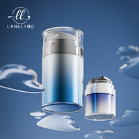 Flacon pompe airless en acrylique couleur nacré de luxe 15ml-150ml avec logo personnalisé, pot cosmétique pour emballage de soins de la peau sur mesure