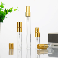 Flacon pulvérisateur rond en verre transparent de 10 ml avec pompe à brume fine pour diffuseur de parfum et usage cosmétique