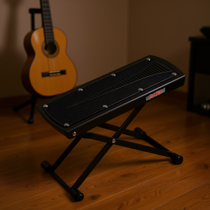 Reposapiés para guitarra Gfs, soporte de Metal plegable ajustable negro para accesorios de guitarra clásica - Product Image 2