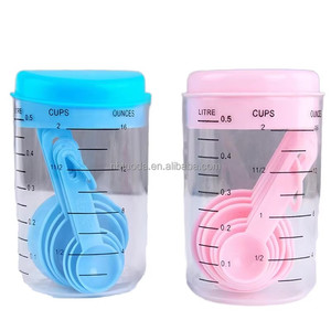 7-Piece nhựa đo ly & thìa đặt 500ml công suất với vòi máy rửa chén an toàn Baking yếu tố cần thiết đo lường chất lỏng ly - Product Image 5