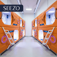 Pods de couchage modernes de haute qualité pour aéroports, lits-capsules commerciaux, lits superposés en forme de capsule spatiale pour hôtels, pods de couchage insonorisés