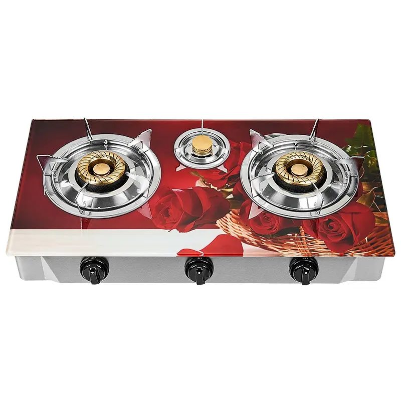 Hot sale newest portable 3 Burner manufacturing gas stove for homeuse