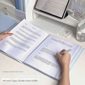 Carpeta A4 de PP con Degradado, Bolsa de Almacenamiento para Papel de Prueba, Hojas Sueltas, Gran Capacidad, para Documentos y Libros, para Estudiantes, Gruesa - Product Image 3