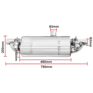 SYPES通用T型汽车排气管真空可变阀门消声器遥控爆破公路比赛消声器声波63毫米 - Product Image 5