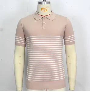 Camicie da uomo a maglia a maniche corte camicia a righe Polo Casual Golf alla moda