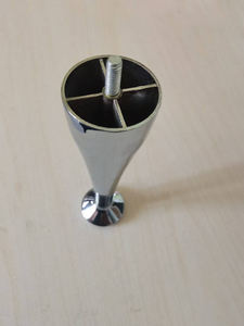 רגל החלפה מנירוסטה מוברשת M10 מוט הברגה מתכוונן רגלי תמיכה מתכווננות כרית תחתית גומי Wei S5 - Product Image 2