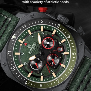 นาฬิกา NAVIFORCE รุ่น 8057 สำหรับผู้ชาย นาฬิกาสปอร์ตกันน้ำ ควอตซ์ จับเวลา โครโนกราฟ ของขวัญสำหรับผู้ชาย ปี 2024 - Product Image 6