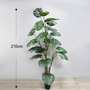 Nouveau produit <span class=keywords><strong>d</strong></span>'usine haut de gamme : Feuilles artificielles de Monstera en faux tronc <span class=keywords><strong>d</strong></span>'<span class=keywords><strong>arbre</strong></span> ancien, vertes et plantées, pour la <span class=keywords><strong>d</strong></span>écoration de jardin intérieur - Product Image 1
