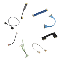 AWG 30-poliges Mikro-Koaxialkabel-Set mit HRS-Steckverbinder, PVC-Isolierung, IP68-zertifiziert, 30V, 10-50cm, EDP LVDS Bildschirmpanel