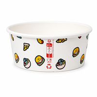 Bol à salade jetable en papier kraft de 43 oz avec couvercles en PP/PET, gobelet en papier, bol en papier rond, récipient alimentaire pour riz
