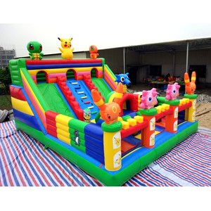 Thương mại Inflatable lâu đài bouncy công viên giải trí trở ngại lớn trượt Inflatable thành phố vui vẻ - Product Image 3