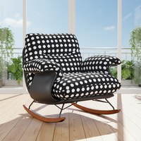 Fauteuil à bascule italien individuel pour salon et balcon, chaise longue de relaxation légère et luxueuse, canapé paresseux en bois massif