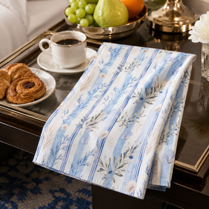 Serviette de cuisine en coton imprimée OEM, serviette de cuisine personnalisée pour musée, magasin, boutique de cadeaux, fournisseur en gros - Product Image 1