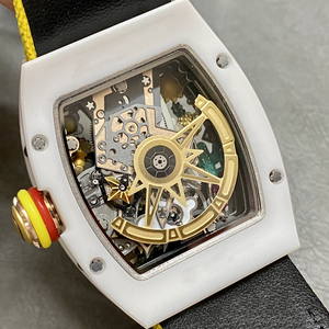 Reloj de Lujo de Alta Calidad con Forma de Barril y Cara Sonriente Amarilla, Movimiento Mecánico Automático para Hombre - Product Image 3