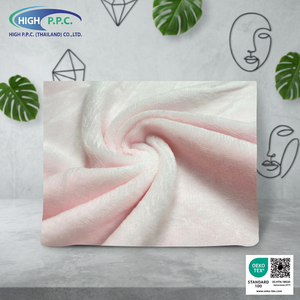 Tissu tricoté 100 % polyester double face couleur rose bébé pour couverture, manteau, vêtement – Doux et confortable - Product Image 2