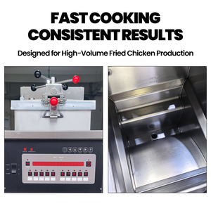 Friggitrice a Pressione Commerciale a Gas Stile Henny Penny PFG600, Friggitrice per Pollo a 4 Teste, Macchina per Friggere Pollo a Pressione - Product Image 3
