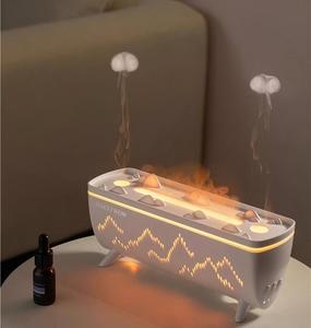 New 280ml Mini Flame Humidifier Desktop Ultrasonic Essential <b>Oil</b> Aroma <b>Diffuser</b> Plastic Fire Spray <b>Diffuser</b> Electric Household - Product Image 1