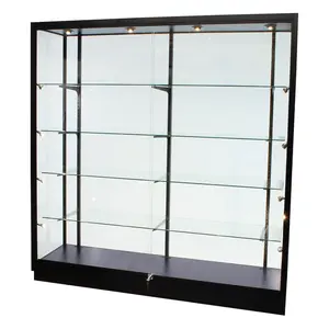 Nhà máy bán MDF kim loại trở lại có thể khóa đồ trang sức hiện đại Glass hiển thị hiện đại Tempered Glass tủ với LED Glass hiển thị Showcase