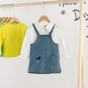 Nouvelles robes en jean bleues pour bébés filles, matériaux pour l'achat en ligne, achat direct auprès de fournisseurs chinois pour les musulmanes - Product Image 4