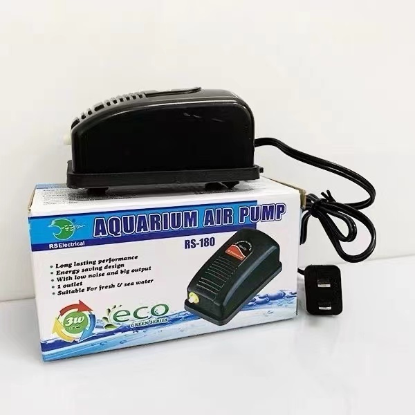 Fish Tank Small Oxygen Pump Aquarium Quiet Air Pump Air Flow Control Oxygen Pump RS-180