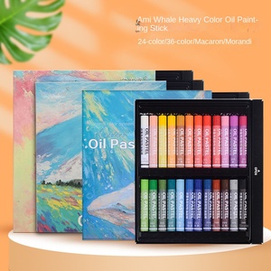 Ami balena 24 colori Grey Advanced Overlay Macaron Morandi pittura a olio Stick pesante morbido bastone adatto pastelli - Product Image 3