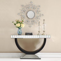 Table console en bois de style moderne pour l'entrée du hall, meubles de maison, décoration de salon, table console de luxe avec miroir