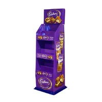 Support d'affichage en carton recyclé écologique personnalisé pour les aliments et les collations, idéal pour le Nouvel An et Noël, impression offset 4 couleurs pour les supermarchés