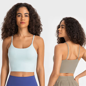 เสื้อกั๊กครอปสำหรับผู้หญิงเสื้อกล้ามออกกำลังกายโยคะด้านหลังสวยใหม่2024 - Product Image 2