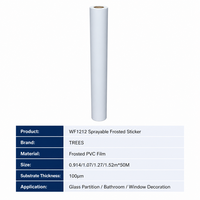 TREES-WF1212 - Suministro al por Mayor de Fábrica |   Película Esmerilada de PVC Autoadhesiva Mate para Ventanas de Vidrio, Distribuidores y Tiendas Minoristas