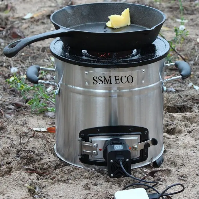 Poêle à granulés CE prouvé, générant de l'électricité, chargeur USB, poêle de Camp