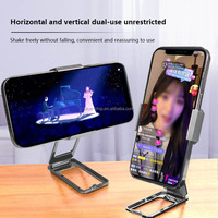 Support de téléphone portable de bureau pliable, réglable, rotatif à 360°, en alliage de zinc, étanche et portable