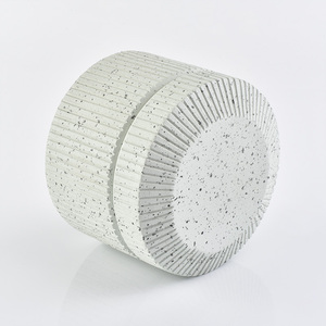Pot de bougie en béton décoratif pour la maison de 10oz avec <span class=keywords><strong>couvercle</strong></span> en béton en gros - Product Image 4