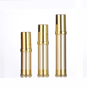 Mini flacon pompe sans air en plastique pour cosmétiques, soins de la peau, crème et lotion, or et argent - Product Image 5