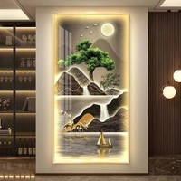 Affiche originale LED de style américain, peinture par pulvérisation, pour la décoration de couloirs et allées, simple et moderne, avec éclairage de luxe intégré.