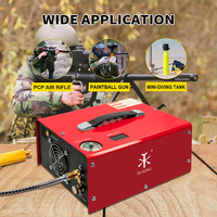 Compresseur d'air PCP TUXING OEM de haute qualité 300 bars avec arrêt automatique, pour usage domestique, 110V 12V, convertisseur intégré, pour la chasse, le paintball et les réservoirs d'air