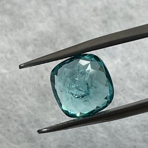 Pierre Paraiba de laboratoire DS Gems, taille coussin, effet glace pilée - Product Image 2