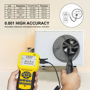 HVAC 풍속계 휴대용 <span class=keywords><strong>CFM</strong></span> Pro HVAC 풍속계 HP-846A 풍속계 공기 속도 공기 유량계 - Product Image 3