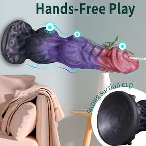 <span class=keywords><strong>Dildo</strong></span> en PVC souple avec pulvérisation d'eau, taille S/M/L, avec 2 gros nœuds, ventouse et 100% étanche - Product Image 5