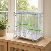 Cage à oiseaux pliable en acier inoxydable, motif uni, peinte, petite, antirouille, pour l'élevage de perroquets et pigeons – Offre Spéciale Populaire