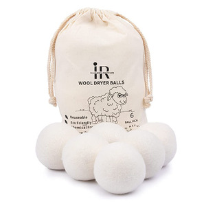 環境にやさしい手作りの7cmウールフェルトドライヤーボールナチュラルウール効果的なクリーニングランドリールームウェットドライ使用XLサイズより大きな負荷 - Product Image 2