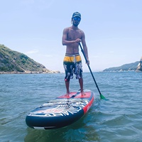 Planche à pagaie gonflable 10'6'' (EVA/PVC) capacité 150 kg, pour lacs et rivières, ensemble complet avec pompe, laisse et accessoires portables