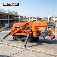 Grue araignée sur chenilles certifiée EPA, 4 tonnes, 7 tonnes, flèche télescopique pour la construction de bâtiments commerciaux