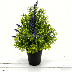 Plante artificielle de violet africain <span class=keywords><strong>en</strong></span> <span class=keywords><strong>pot</strong></span>, fleurs vertes réalistes pour la maison, le bureau, les mariages, Noël, écologique - Product Image 1