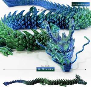 Divine Dragon - Figura de Dragón Articulada Impresa en 3D, Juguete Creativo de Animal, Estatua de Dinosaurio, Figura de Juguete de Plástico Flexible - Product Image 2