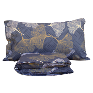 Ensemble de housse de couette 100% coton, motif Ginkgo, allemand, simple, 155x220cm - Product Image 2