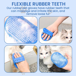 Silicone <strong>Pet</strong> Hair Remover Glove Massage Bath Brush <strong>for</strong> Cats &amp; Dogs-Eco-Friendly Deshedding Grooming <strong>Tool</strong> - Product Image 4
