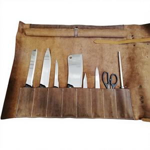 Sac à couteaux de chef en cuir pleine fleur de luxe, résistant aux odeurs, étui à outils professionnel LSKR-0025 - Product Image 1