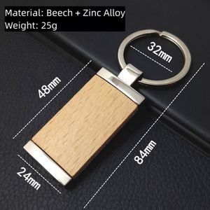 Factory Price Promotional Key Chain Engraved Sublimation Keyring Blanks <b>Wooden</b> Keychain - Product Image 6