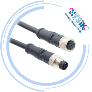 Kabel Ekstensi M8 6 Pin Female Double Ended PUR Hitam - Product Image 4
