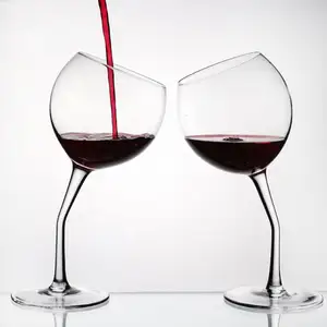 Creative Novelty Unique Twist Swirl Stem Crooked Stem Wine Glass